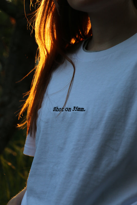Shot on 35mm. Tee (Embroidered - Dark Logo)