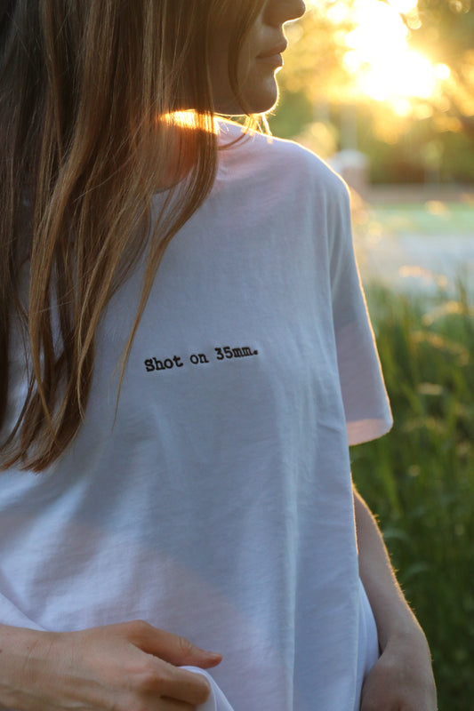 Shot on 35mm. Tee (Embroidered - Dark Logo)