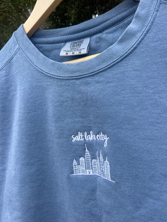Salt Lake City Skyline Sweatshirt (Embroidered)